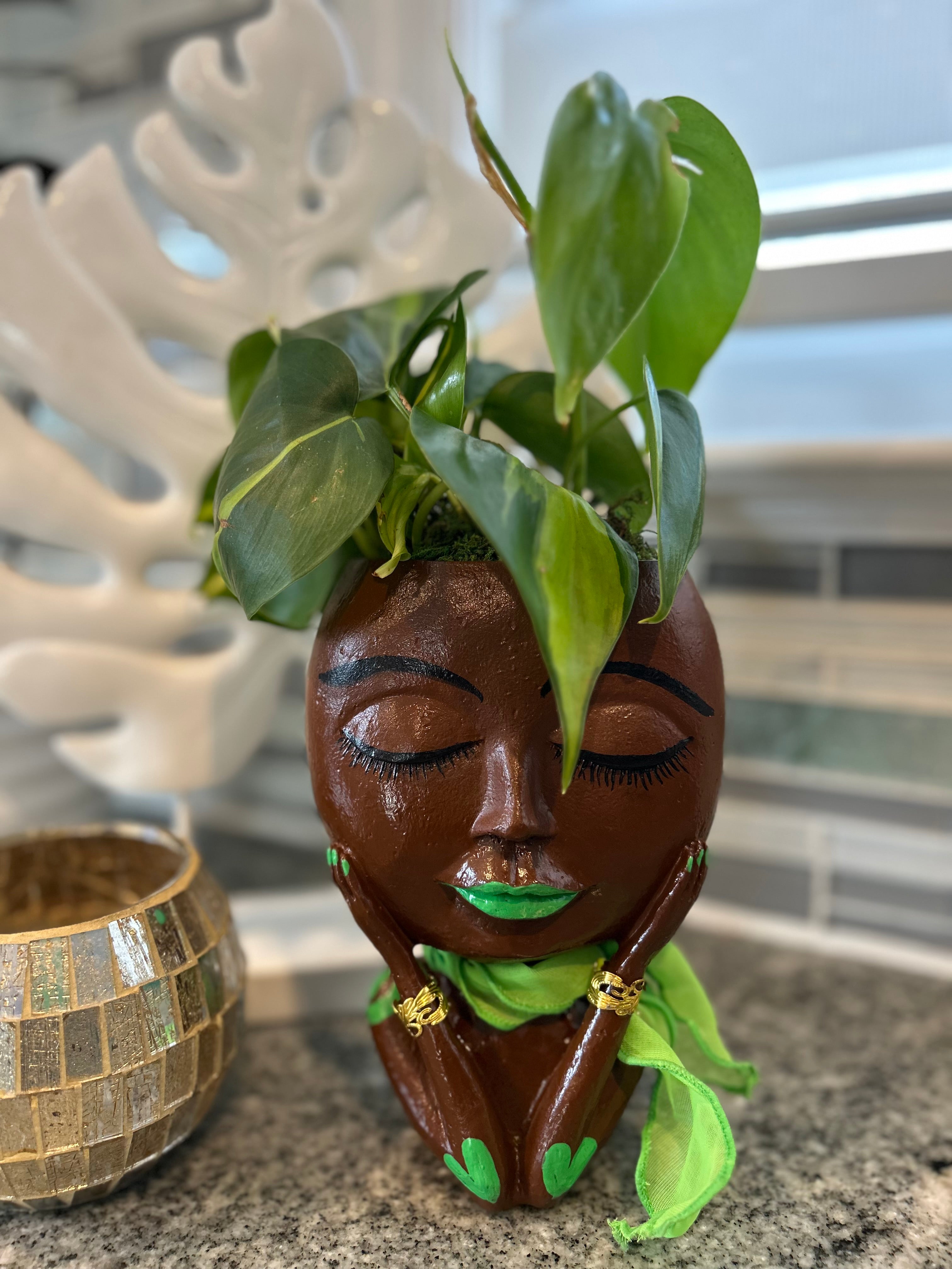 Hands on Face Letha Planter